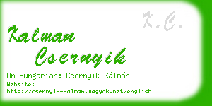 kalman csernyik business card